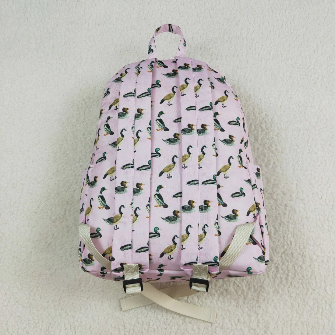 BA0203 Duck pink and white backpack