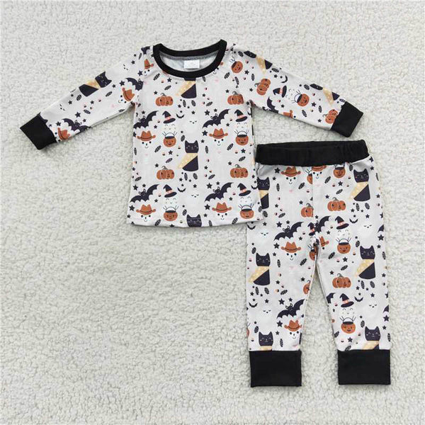 L-3.2 BLP0276 Star Bat Kitten Jack-o '-Lantern Long Sleeve pants set