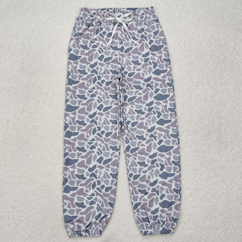 P0727 Adult Women Grey Camouflage Pocket Bottom Joggers Pants