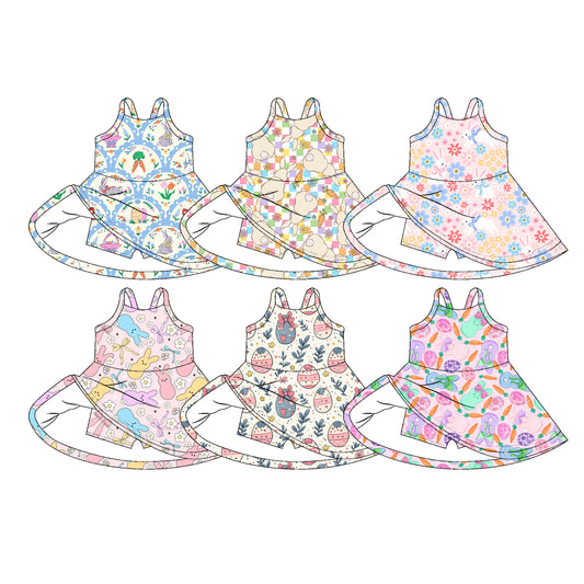 26.1.6 Custom MOQ:3 or 5 pcs each design milk silk Sibling baby girl clothes easter short sleeve dress 6