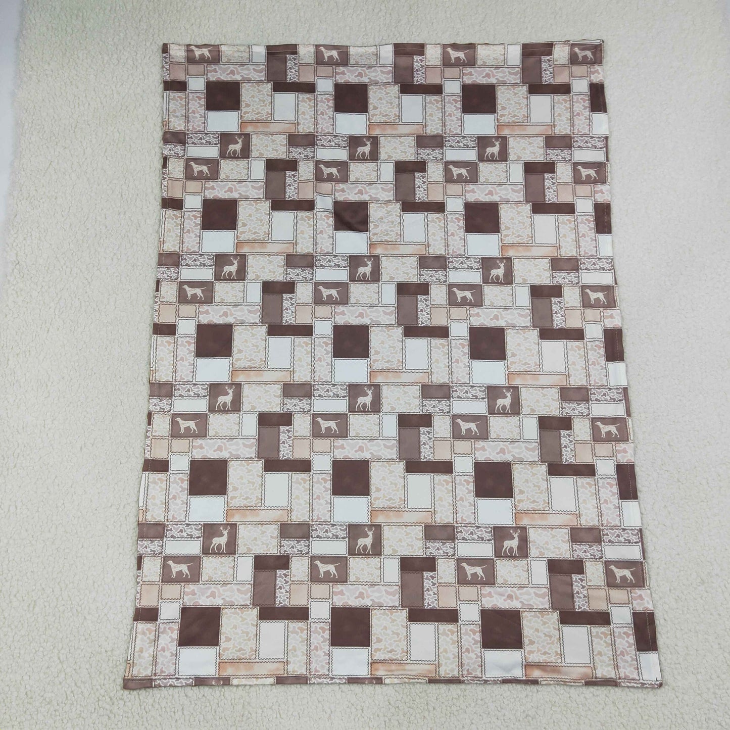 BL0249 Baby Kids Dogs Deer Ducks Camo Checked Blankets