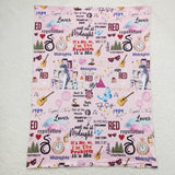 BL0124 Country music singer Pink baby blanket