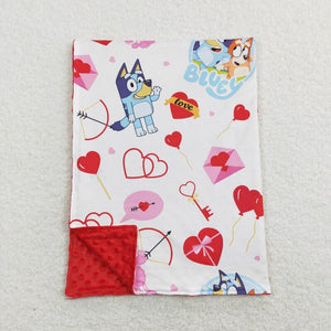 BL0116 Love Balloon Love Letter Red Baby Blanket