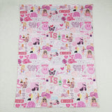 BL0127 Baby Girls Country music singer Butterfly pink baby blanket