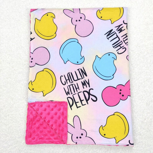 BL0093 Colorful bunny baby blanket