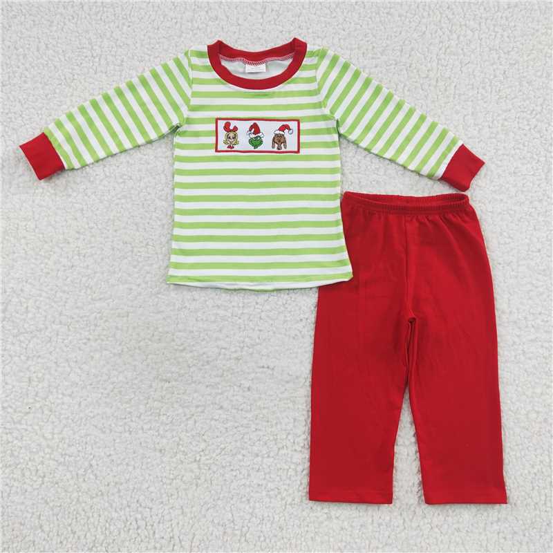 Sibling Baby Boys Girls Christmas Frogs Ruffle Pants Clothes Sets