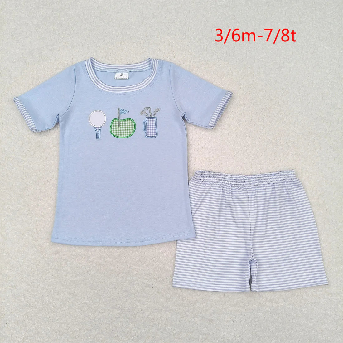 Sibling Brothers Baby Boys Golf Shirts Shorts Summer Clothes Sets