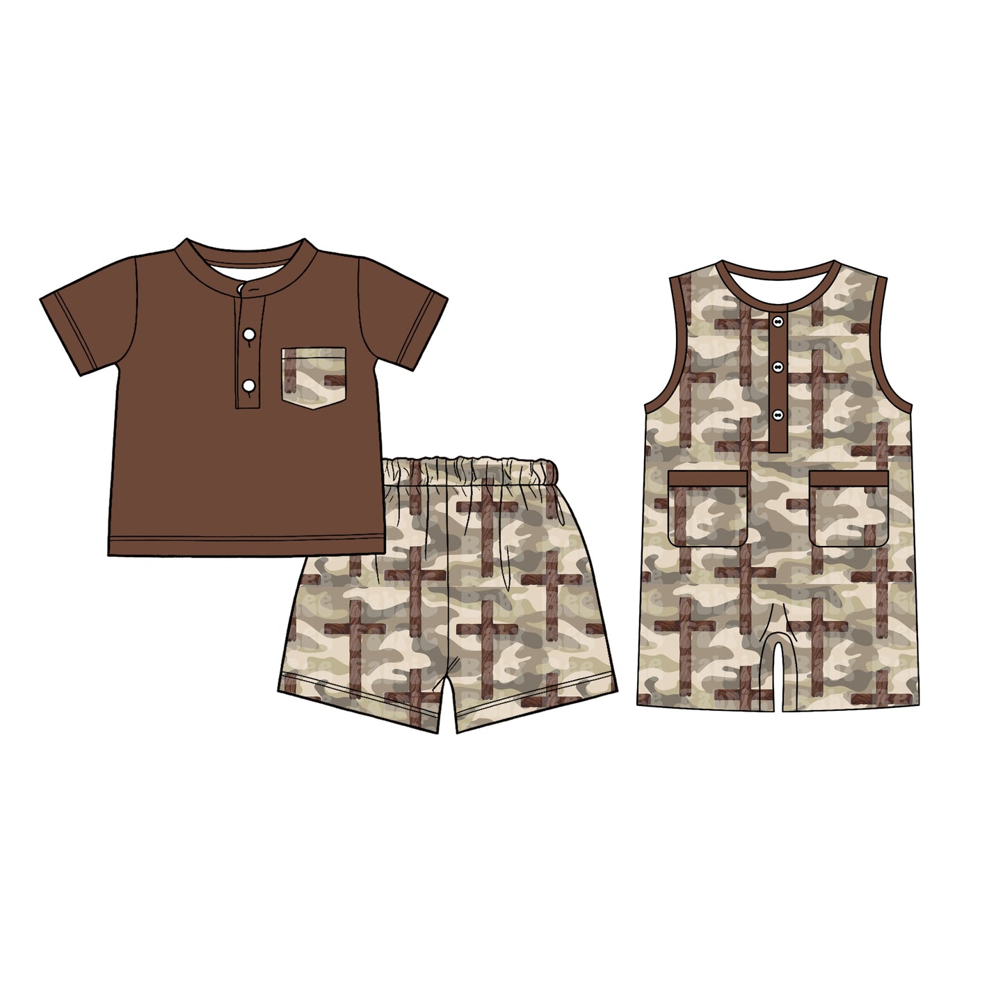 26.1.7 Custom MOQ:3 or 5 pcs each design milk silk Sibling baby boy clothes easter short sleeve shorts sets and romper