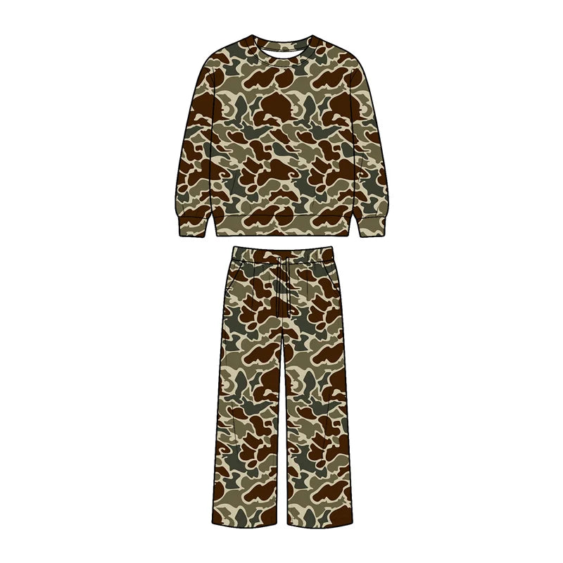 7.25 design Baby Boys Camo Top Pockets Pant Hunting Clothes Sets