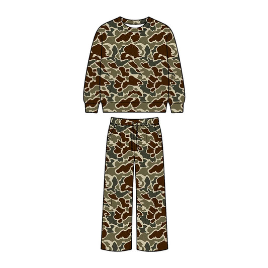 7.25 design Baby Boys Camo Top Pockets Pant Hunting Clothes Sets