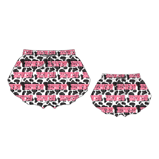 26.1.17 Custom (Moq 3 or 5) Sibling Baby girl howdy kids Shorts and adult shorts