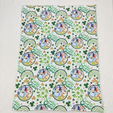 BL0105 Cartoon Four-leaf Clover green baby blanket