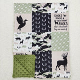 BL0071 Elk Mallard camouflage plaid baby blanket