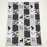 BL0071 Elk Mallard camouflage plaid baby blanket