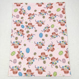 BL0095 Cow Head flower Egg light baby blanket