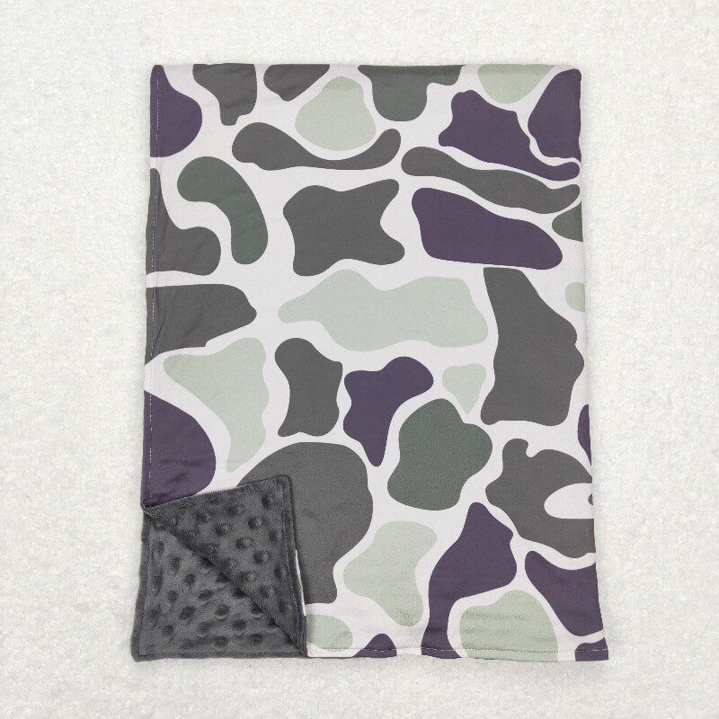 BL0108 camouflage rice green baby blanket