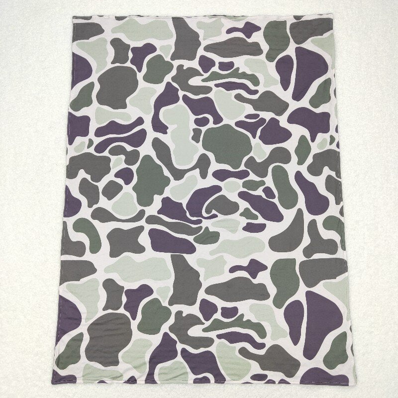 BL0108 camouflage rice green baby blanket