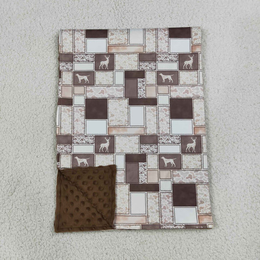 BL0249 Baby Kids Dogs Deer Ducks Camo Checked Blankets