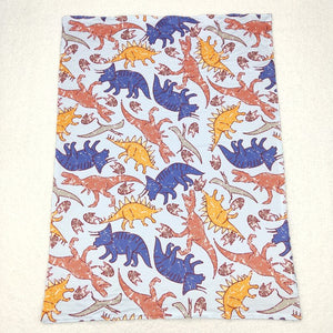 BL0099 Dinosaur Blue Baby Blanket