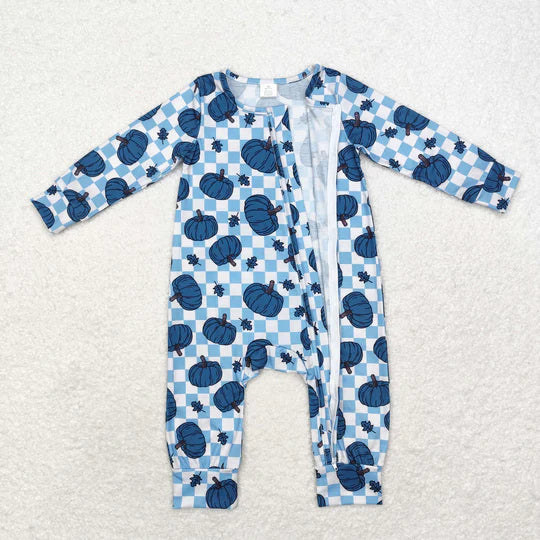 3.13 LR1457 RTS Bamboo baby boy clothes pumpkin toddler boy winter romper