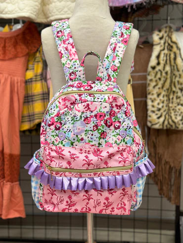 3.11 BA0099 RTS toddler backpack floral flower girl gift back to school preschool bag