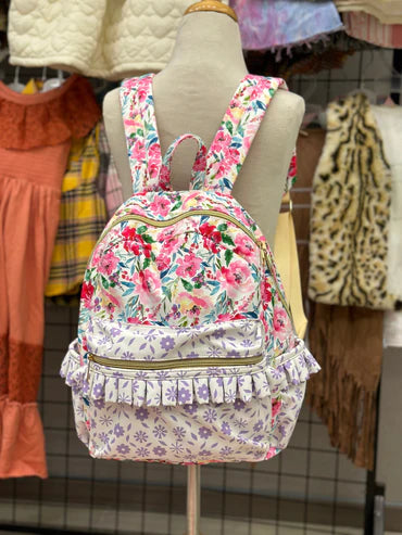 3.11  BA0101 toddler backpack flower floral girl gift back to school preschool bag travel bag 1