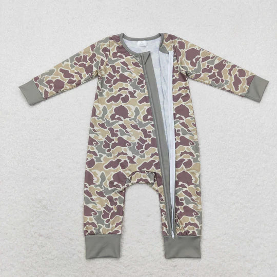 3.13 LR1451 RTS Bamboo baby boy clothes camouflage toddler boy winter romper
