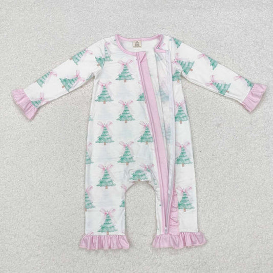 3.13 LR1518 RTS baby clothes grandmillennial girl christmas romper-bamboo