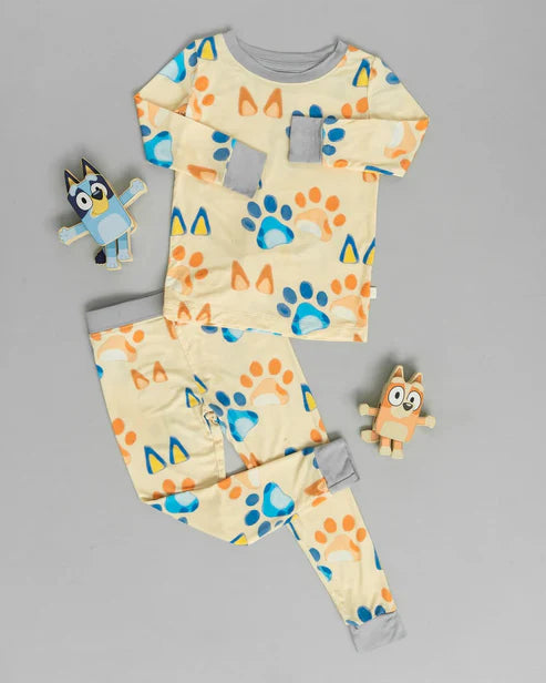 5.30 BLP0976 Baby Boys Dog Paw Top Pants Pajamas Clothes Sets Preorder