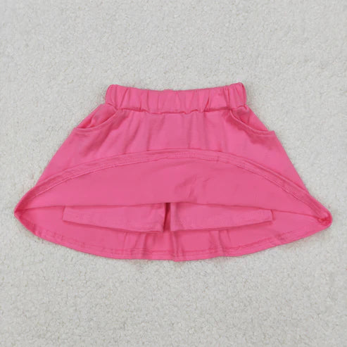 3.30 GLK0066 Baby Girls Dark Pink Pocket Summer Skort Skirt