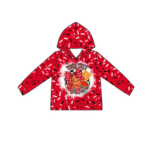 10.29  Custom Moq 8 Baby Kids Red Sprinkles Drip Text Team Hoodies Tops