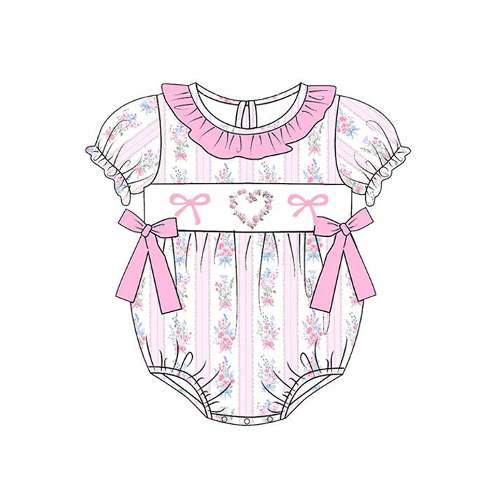 11.13 MOQ:5pcs SR3519 pre-order baby girl clothes heart girl Valentine summer bubble