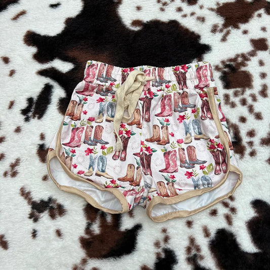 9.3 SS0085 Baby Girls Western Boots Sports Summer Shorts
