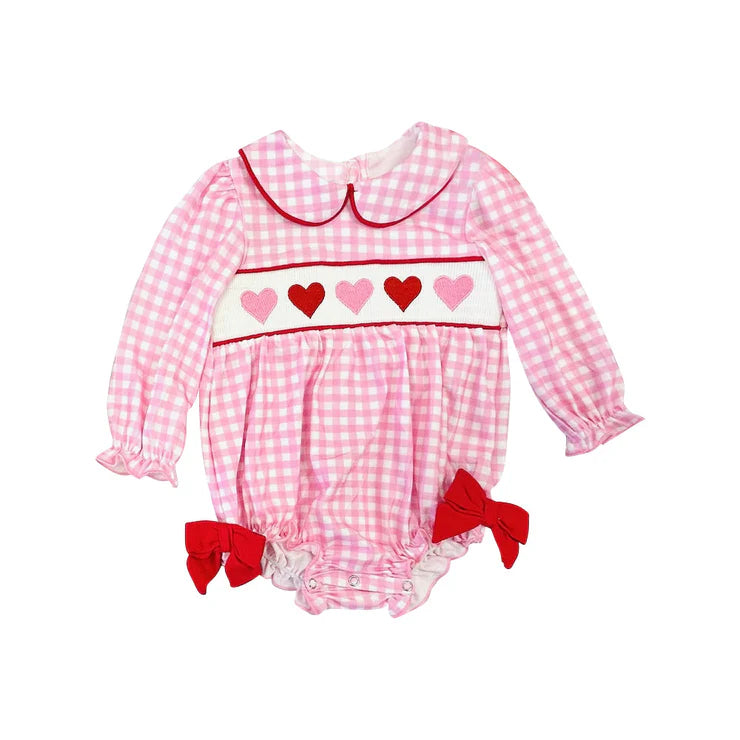 11.21 MOQ:5pcs LR2920 pre-order baby girl clothes heart toddler girl Valentine winter bubble