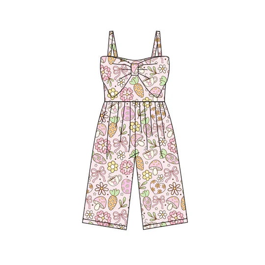 12.12 MOQ:5pcs SR3796 pre-order baby girl clothes carrot print girl summer jumpsuit