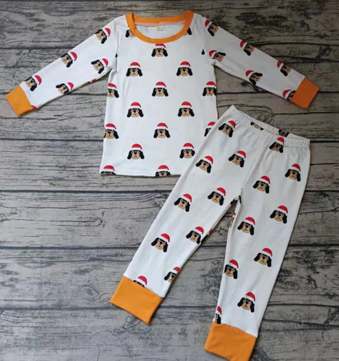 5.8 Boys custom Team T Orange dog long sleeve pant suit