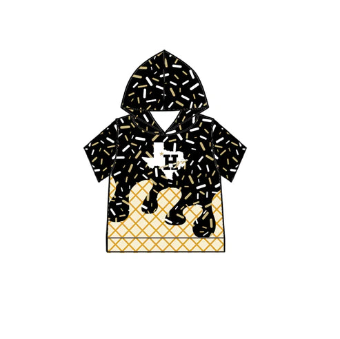 7.5 Custom Moq 3 Baby Boys Haskell Short Sleeves Drip Team Hoodies Top