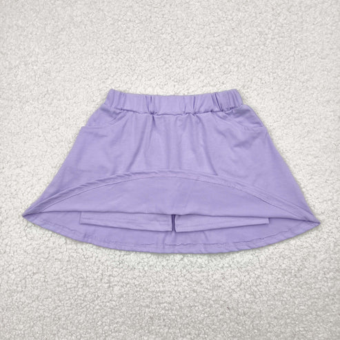 5.9 GLK0067 Baby Girls Lavender Pocket Yoga Active Wear Skort