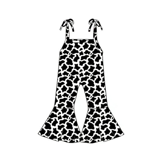 12.11 MOQ:5pcs SR3774 pre-order baby girl clothes milk cow print girl summer jumpsuit