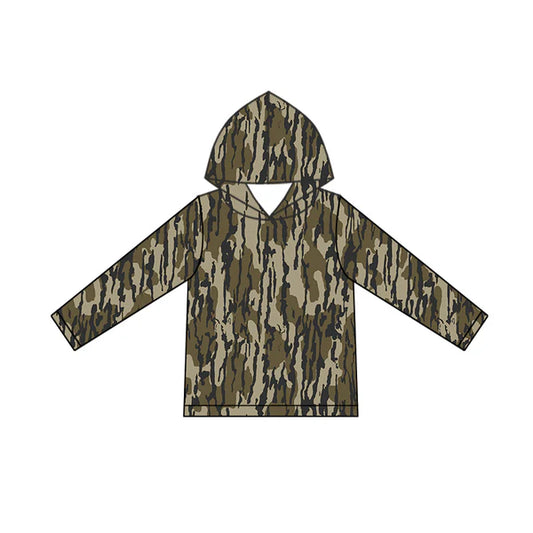 5.28 BT0920 Baby Boys Bottomland Camo Long Sleeve Hooded Tops Preorder
