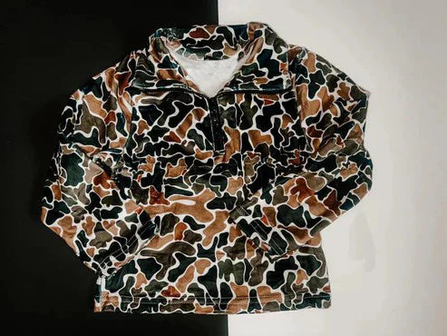 5.30 BT0938 Baby Boys Brown Camo Zip Pullovers Tops Preorder