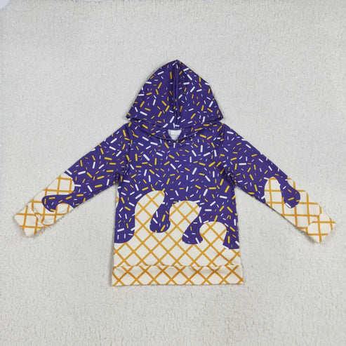 8.4 BT1276 Baby Boys Purple Long Sleeves Team Hoodies Top