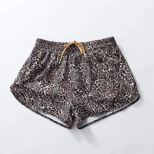 3.23 SS0480 Baby Girls Brown Leopard Yoga Shorts Bottoms Preorder