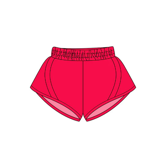 3.27 SS0498 Baby Girls Red Yoga Shorts Bottoms Preorder