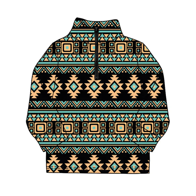 11.21 MOQ：5pcs BT1590 pre-order toddler boy clothes aztec boy winter top shirt