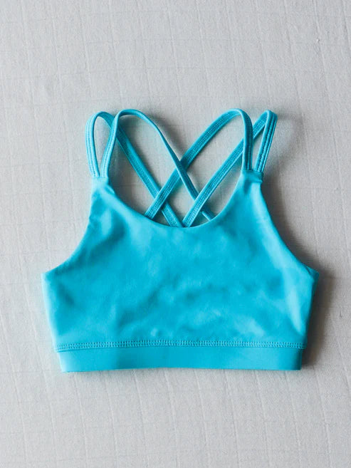4.17 GT1007 Baby Girls Blue Strap Yoga Vest Top Preorder