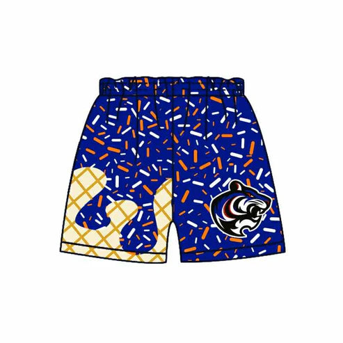 7.2 Custom Moq 3 Baby Boys Drip Blue Leopard Sprinkles Team Shorts Bottoms