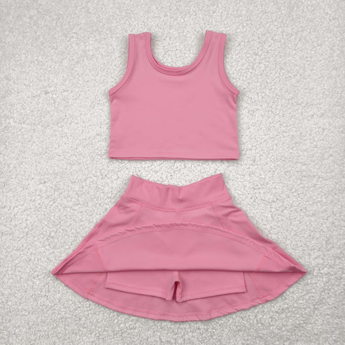4.29 GSD1978 Baby Girls Rust Vest Top Sports Skorts Clothes Set