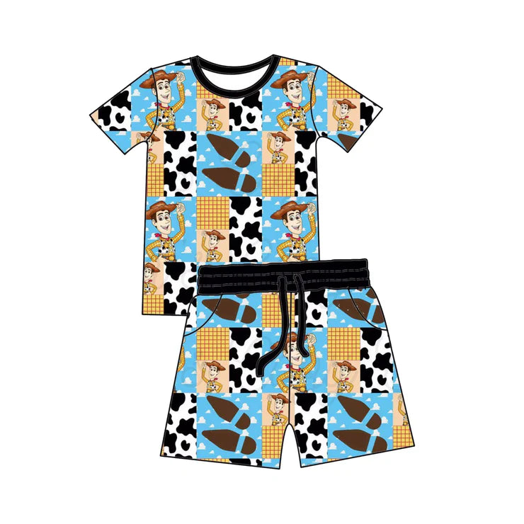 11.26 MOQ：5pcs BSSO1724 pre-order baby boy clothes cartoon toddler boy summer outfit