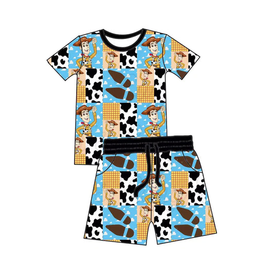 11.26 MOQ：5pcs BSSO1724 pre-order baby boy clothes cartoon toddler boy summer outfit